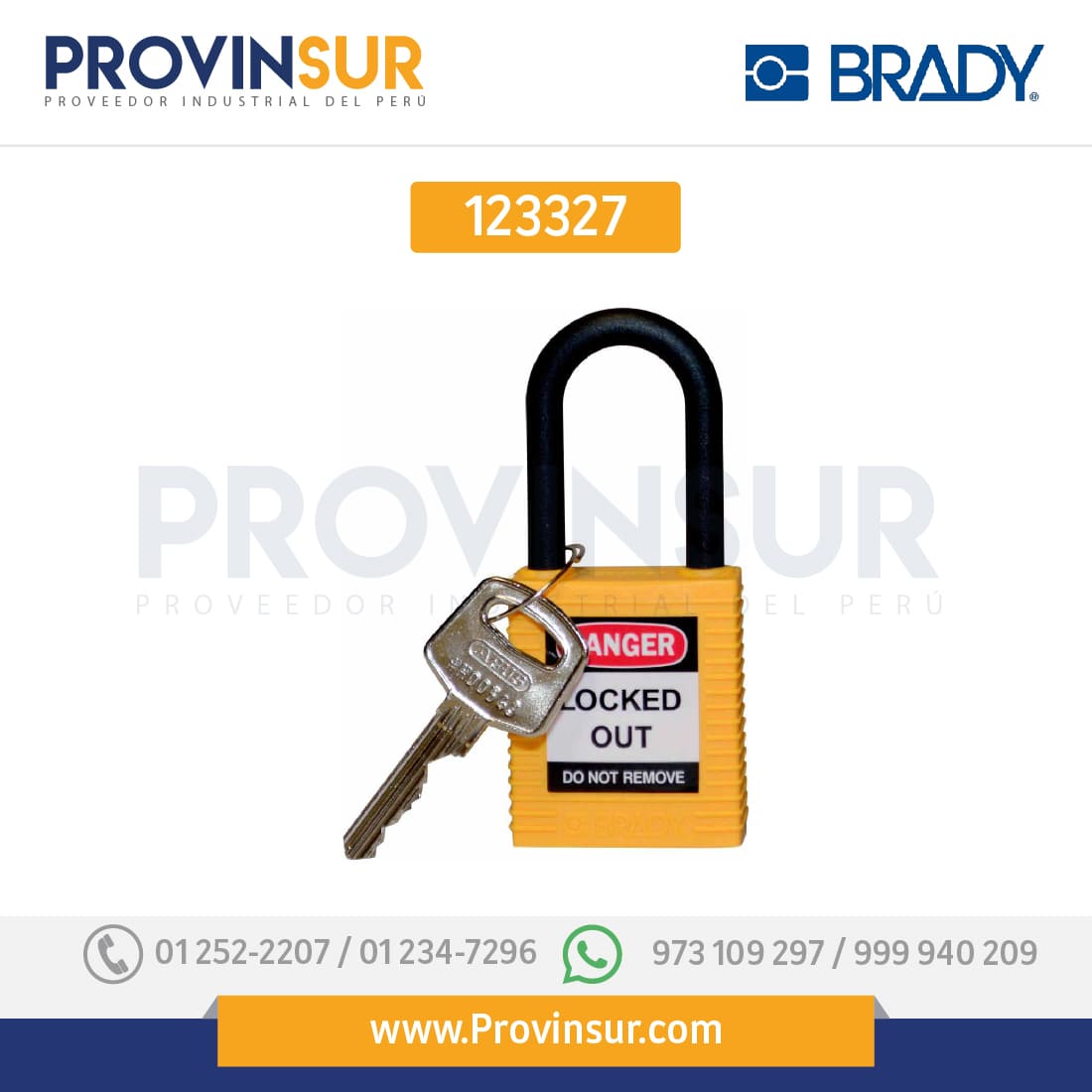 Candados de bloqueo de nylon 123327 Brady 1 Candados de bloqueo de nylon 123327 Brady