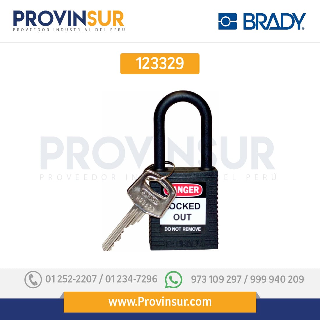 Candados de bloqueo de nylon 123329 Brady 1 Candados de bloqueo de nylon 123329 Brady