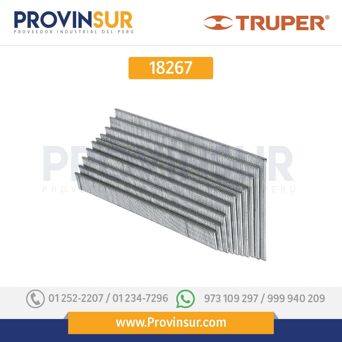 Caja con 5000 clavos calibre 18, 40 mm para CLNE-18 18267 Truper 1 Caja con 5000 clavos calibre 18, 40 mm para CLNE-18 18267 Truper