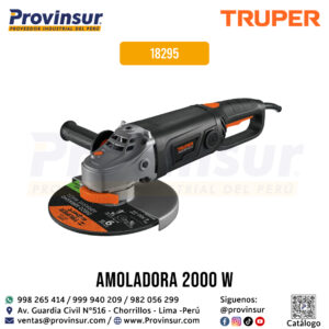 Esmeriladora Angular 9'' Industrial de 220 V y 2000 W 18295 Truper