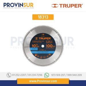 Disco sierra p/aluminio 10", 100 dientes, centro 5/8" 18313 Truper