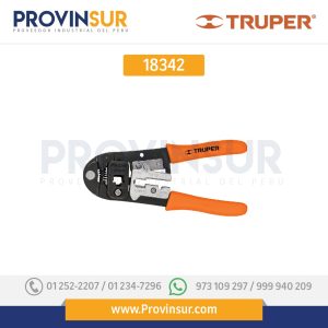 Pinza ponchadora, módulos intercambiables, cables RJ-45 18342 Truper