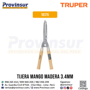 Tijera para Poda de 53 cm Ligera con Mangos de Madera 18376 Truper