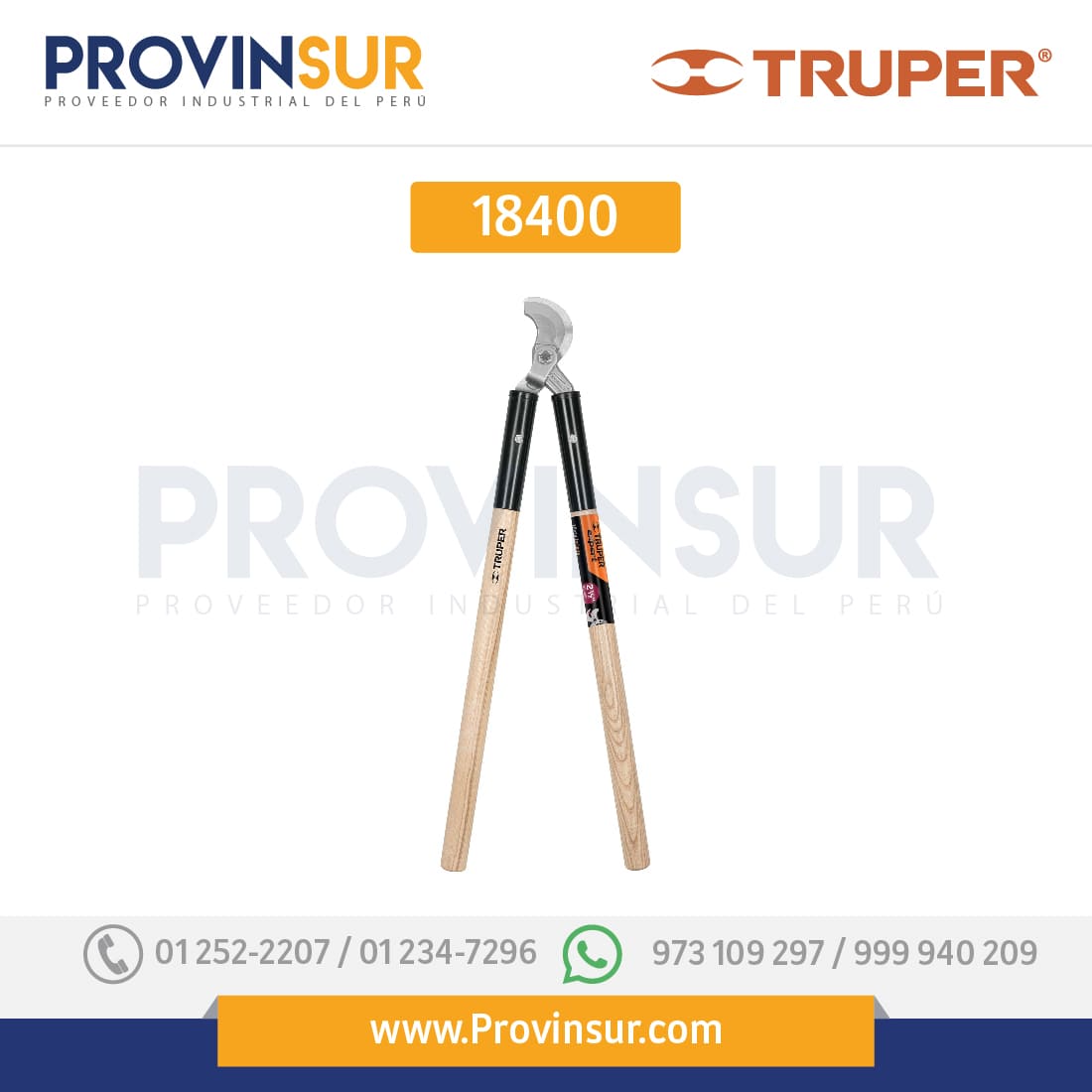 Tijera para ramas 33", mango de madera, uso rudo18400 Truper Expert 1 Tijera para ramas 33", mango de madera, uso rudo18400 Truper Expert