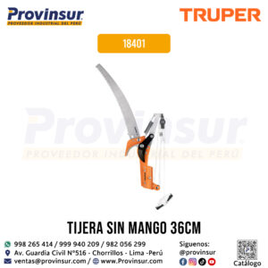 Cortador de Ramas Altas Sin Mango con Hoja de Acero SK5 de 14'' 18401 Truper