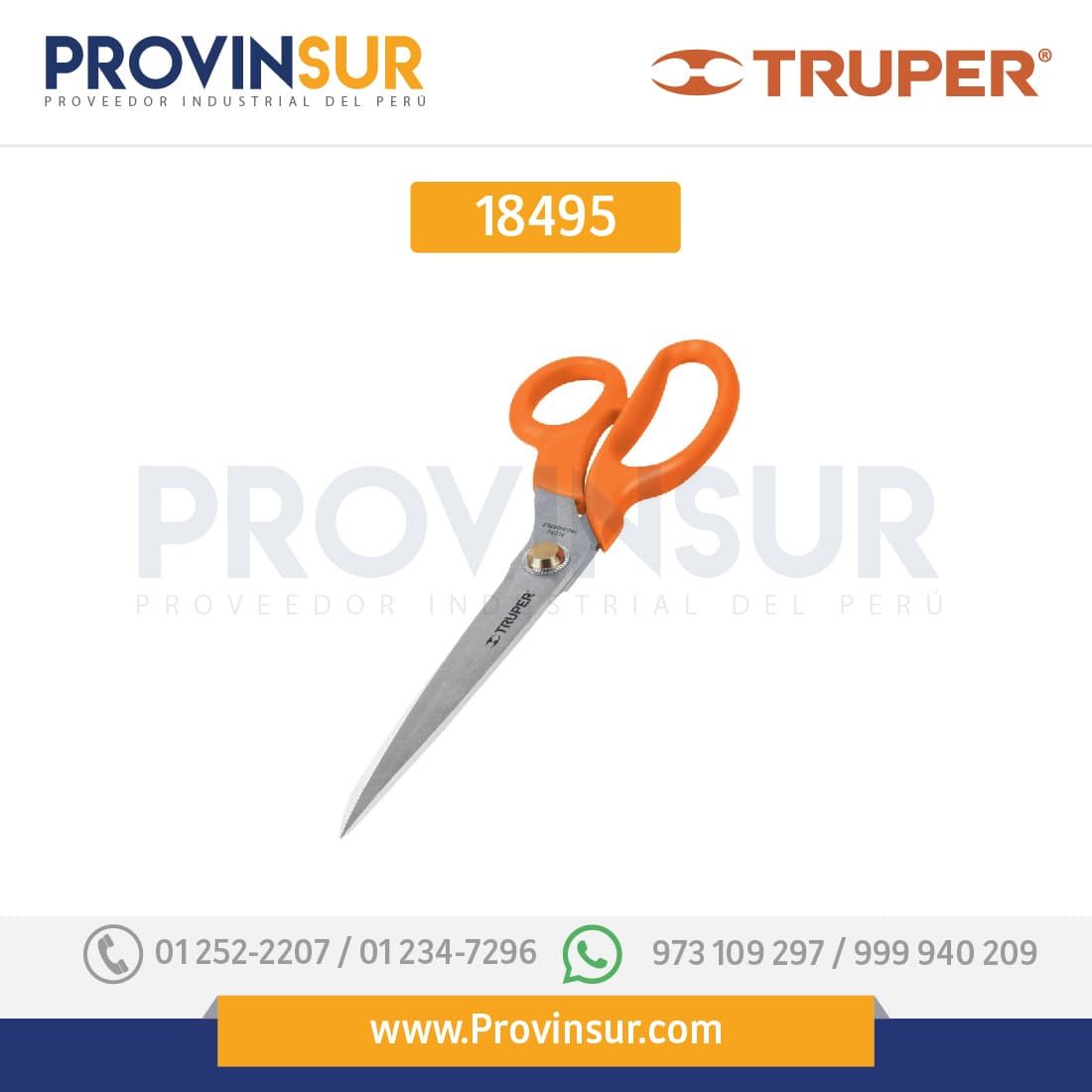 Tijera para costura 9-1/2" 18495 Truper 1 Tijera para costura 9-1/2" 18495 Truper