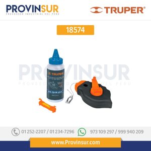 Tiralíneas 30m. cuerpo de plástico y nivel, incluye gis 18574 Truper