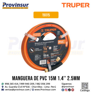 Manguera de PVC para compresor de 15 m x 1/4'' 19015 Truper