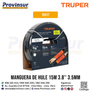 Manguera de Hule para Compresor de 15m x 3/8'' 19017 Truper
