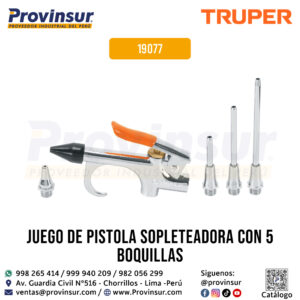 Juego de Pistola Sopleteadora con 5 Boquillas 19077 Truper