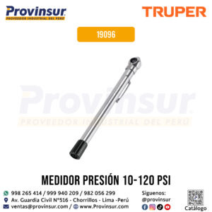 Calibrador de Presión 120 psi de Cabeza Sencilla 19096 Truper