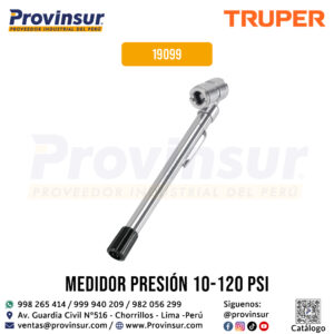 Calibrador de Presión 120 psi de Cabeza Doble 19099 Truper