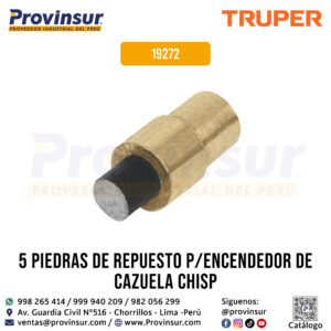 5 Piedras de Repuesto para Encendedor de Cazuela 19272 Truper