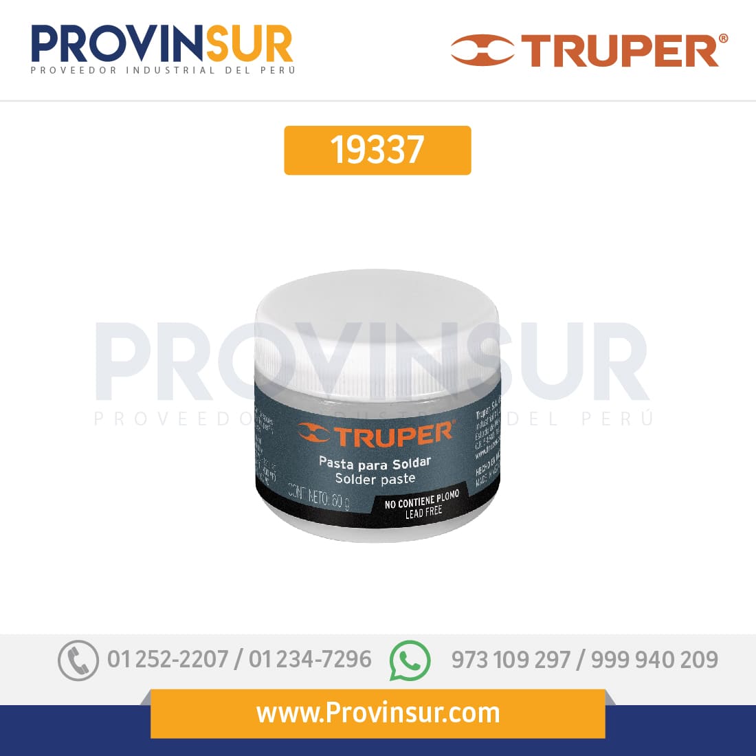 Pasta para soldar 60 gramos 19337 Truper 1 Pasta para soldar 60 gramos 19337 Truper
