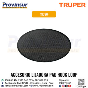 Pad para Lijadora Neumática TPN-861 de Fijación Hook and Loop 19390 Truper