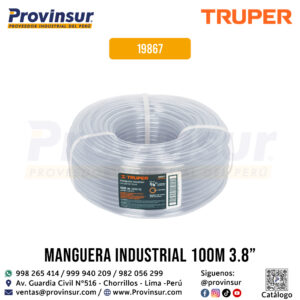 Manguera 3/8'' Industrial en Rollo de 100 m 19867 Truper