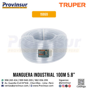 Manguera 5/8'' Industrial en Rollo de 100 m 19869 Truper