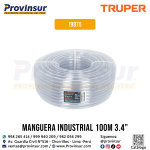 Manguera 3/4'' Industrial en Rollo de 100 m 19870 Truper