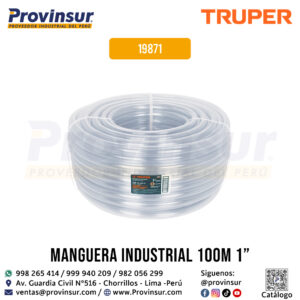 Manguera 1'' Industrial en Rollo de 100 m 19871 Truper