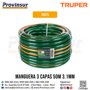 Manguera 1'' de 3 Capas en Rollo de 50 m 19875 Truper