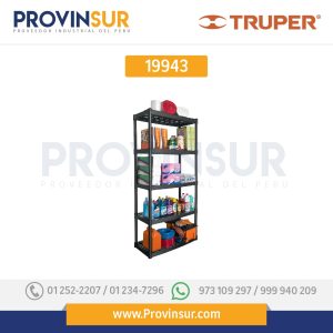 Estante plástico, uso rudo, 5 repisas 19943 Truper