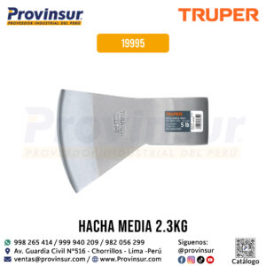Hacha Media Labor Ojo Redondo 5 lb Sin Mango 19995 Truper
