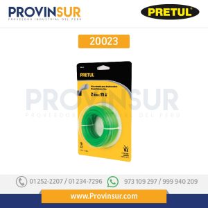 Tarjeta con 15 m hilo redondo 2 mm p/desbrozadora, 20023 Pretul