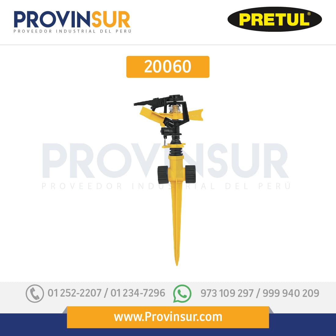 Aspersor plástico dos vías, estaca de 14 cm, 20060 Pretul 1 Aspersor plástico dos vías, estaca de 14 cm, 20060 Pretul
