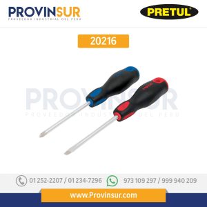 Duo de desarmadores, 3/16x4, mango comfort grip, 20216 pretul