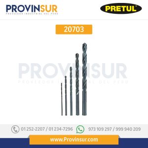 Juego de brocas de alta velocidad, 5 pzas, 20703 Pretul