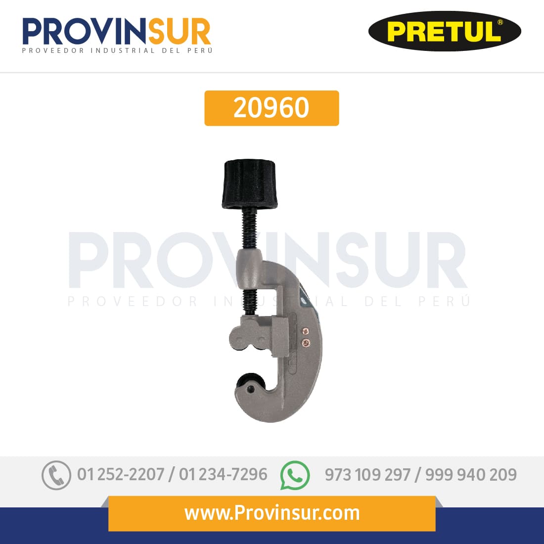 Cortador de tubo de cobre, hasta 1-1/8"(30 mm), 20960 Pretul 1 Cortador de tubo de cobre, hasta 1-1/8"(30 mm), 20960 Pretul