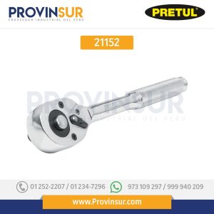 Matraca cuadro 1/2" liberación rápida cabeza de pera, 21152 Pretul