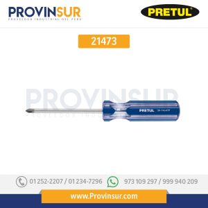 Desarmador punta Phillips, 3/16 x 4", mango PVC, 21473 Pretul