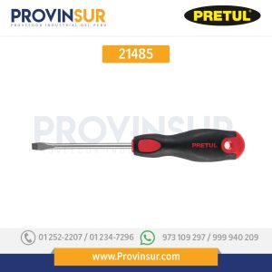 Desarmador plano, 5/16 x 6", mango Comfort Grip, 21485 Pretul