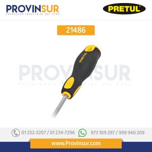 Desarmador cabinet, 1/8 x 4", mango Comfort Grip, 21486 Pretul