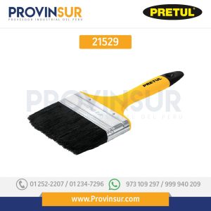 Brocha, mango de plástico, 4", 21529 Pretul
