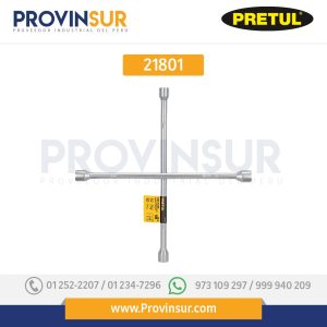 Llave de cruz para auto, 18", 21801 Pretul