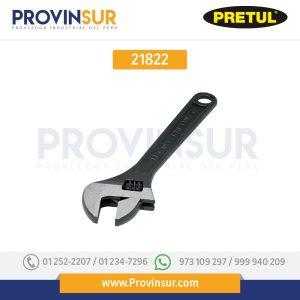 Llave ajustable (perico), pavonado 6" 21822 Pretul