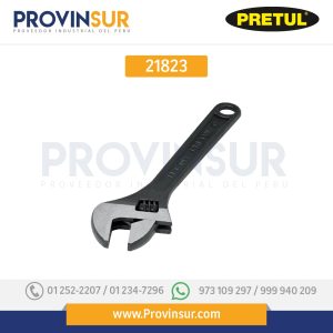 Llave ajustable (perico), pavonado 8" 21823 Pretul