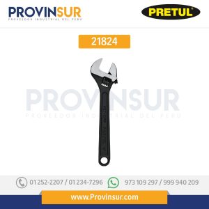 Llave ajustable (perico), pavonado 10" 21824 Pretul