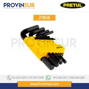 Juego de 13 llaves Allen standard con organizador, 21856 Pretul