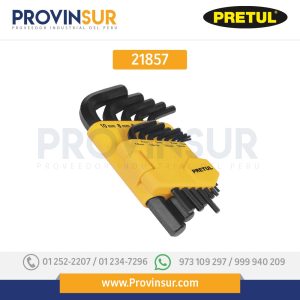 Juego de 13 llaves Allen milimétricas c/organizador, 21857 Pretul