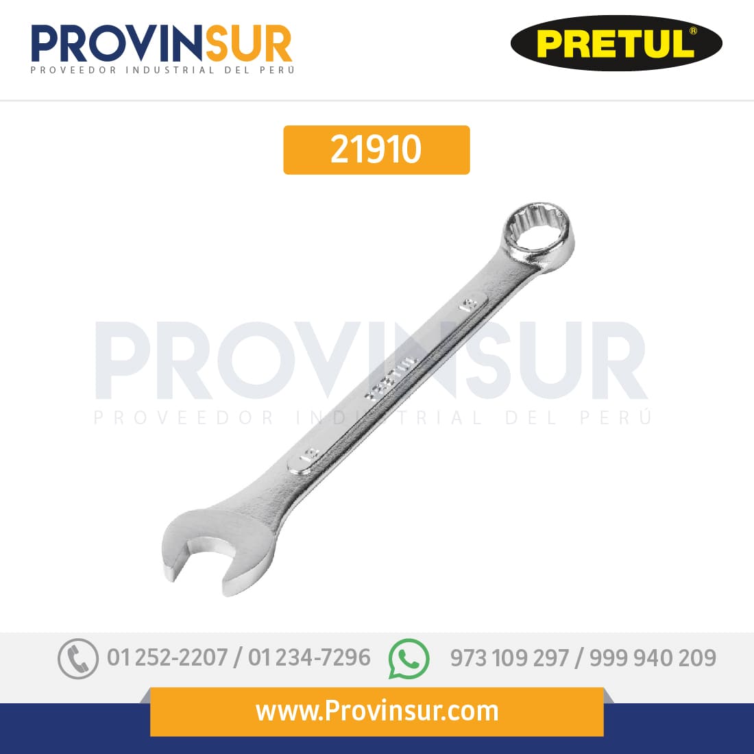 Llave combinada, mm, 16 x 200 mm, 21910 Pretul 1 Llave combinada, mm, 16 x 200 mm, 21910 Pretul