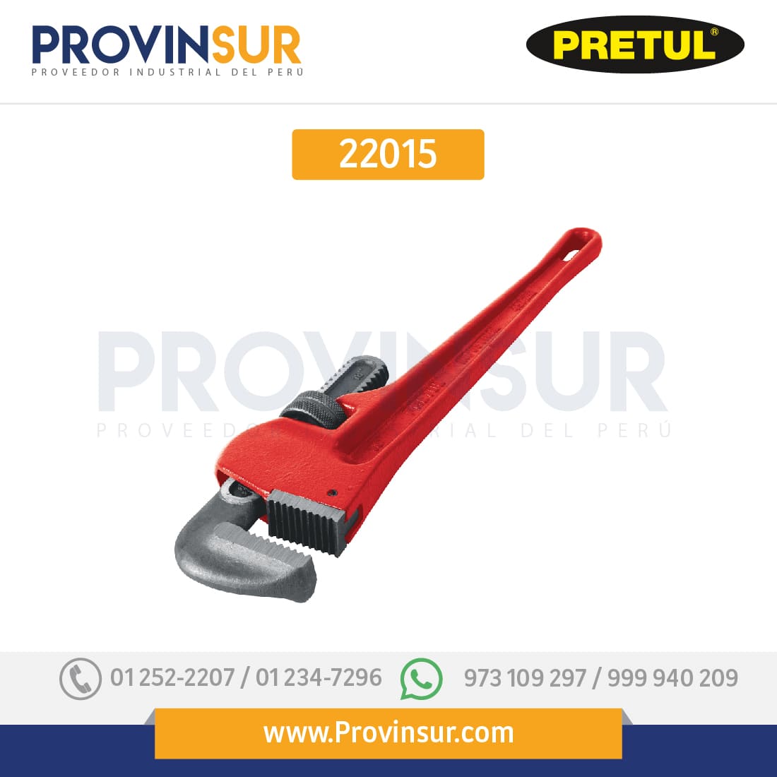 Llave para tubo, Stilson, 24", 22015 Pretul 1 Llave para tubo, Stilson, 24", 22015 Pretul