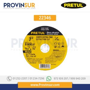 Disco abrasivo para corte extrafino, Tipo 41, 7", 2 mm 22346 Pretul