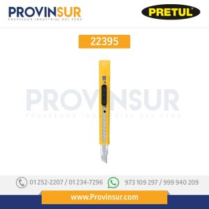 Cutter reforzado con alma metálica, 9 mm, 22395 Pretul