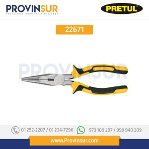 Pinza de punta y corte 8", mango comfort grip, 22671 Pretul