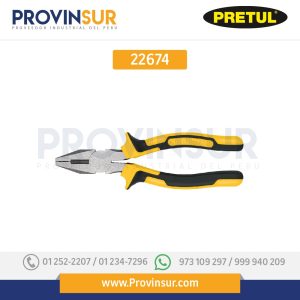 Pinza para electricista 8", mango comfort grip, 22674 Pretul