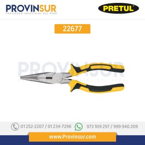 Pinza de punta y corte 7", mango comfort grip, 22677 Pretul
