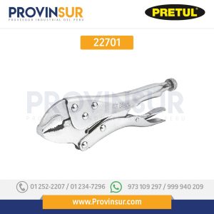 Pinza de presión 7", mordaza curva, 22701 Pretul
